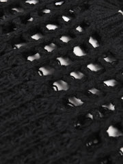 HEYFANCYSTYLE Luxe Crochet Split Midi Dress