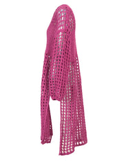 HEYFANCYSTYLE Luxe Crochet Split Midi Dress