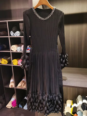 Luxury 3D Origami Pleated Dress