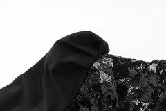 Luxury Sequin Puff-Sleeve Blazer