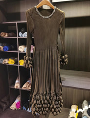 Luxury 3D Origami Pleated Dress