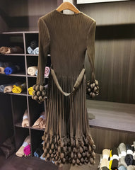 Luxury 3D Origami Pleated Dress