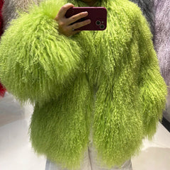 Curly Mongolian Lamb Coat