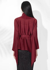 Kimono Plissé Wrap Coat