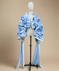 Couture Luxe Dramatic 3D Roses Wrap