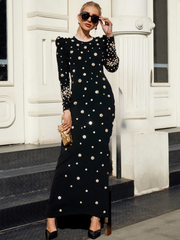 Luxury Crystal Embellished Maxi Dress
