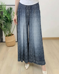 Luxury Plissé Denim Trousers