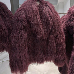 Curly Mongolian Lamb Coat