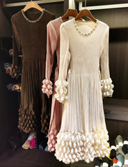 Luxury 3D Origami Pleated Dress