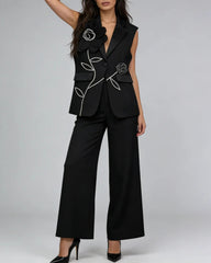 Luxury Floral Pants Suit Set