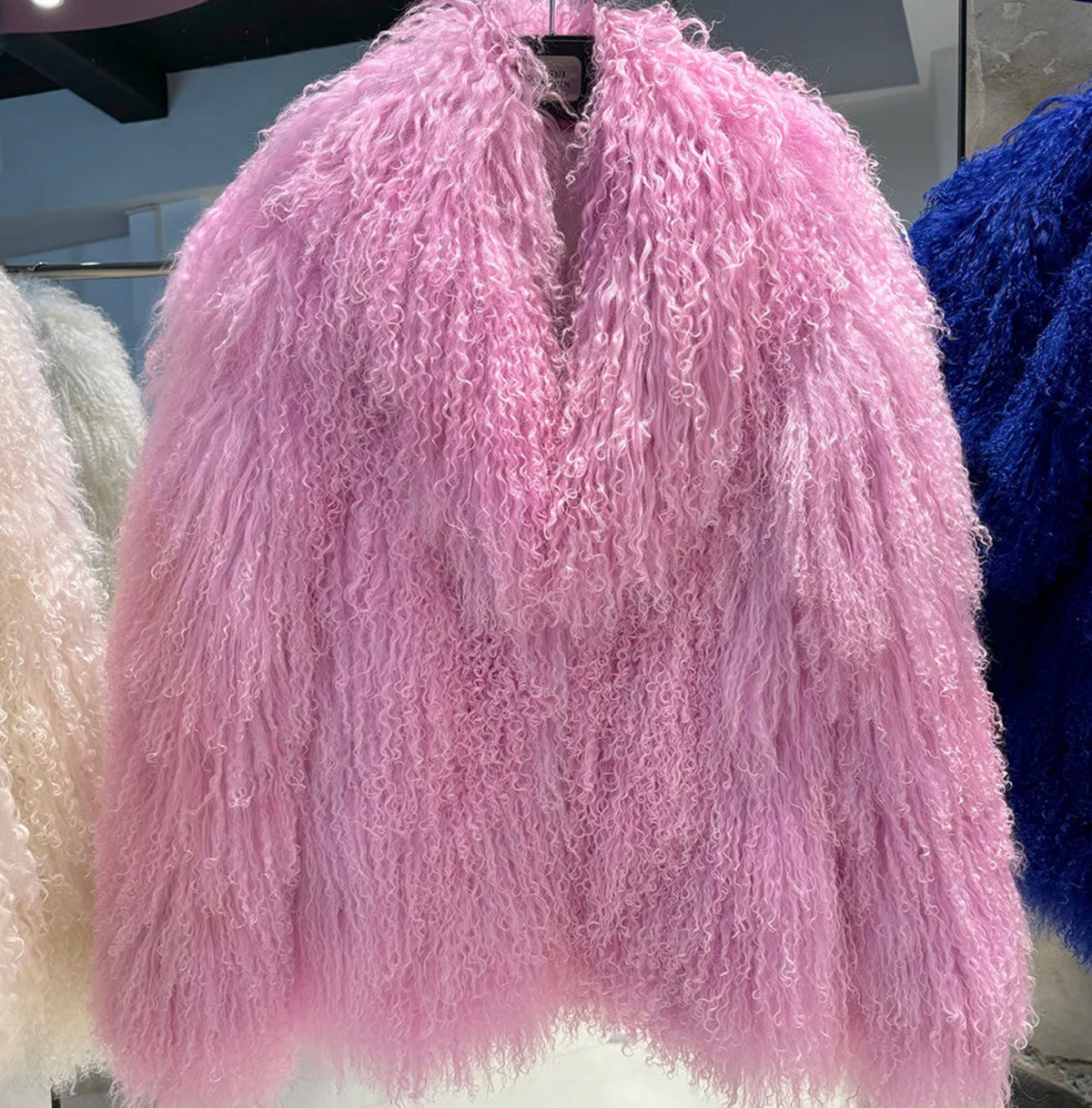 Curly Mongolian Lamb Coat