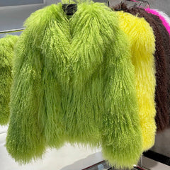 Curly Mongolian Lamb Coat
