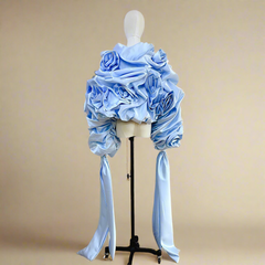 Couture Luxe Dramatic 3D Roses Wrap