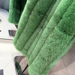 Luxury Full-Length Fox Fur Coat