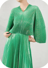 Luxury Formal Pleated Midi Dress