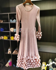Luxury 3D Origami Pleated Dress