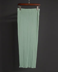 Elegant Pleated Top & Skirt Set