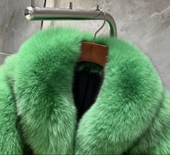 Luxury Full-Length Fox Fur Coat