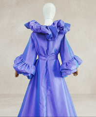 Luxury Ruffle Taffeta Opera Coat