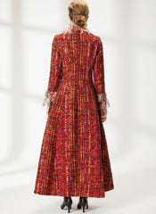 Luxury Tweed Maxi Coat