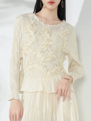 2-Piece Crinkled Pleats Skirt Set