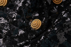 Luxury Sequin Puff-Sleeve Blazer