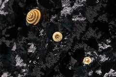 Luxury Sequin Puff-Sleeve Blazer