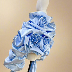 Couture Luxe Dramatic 3D Roses Wrap