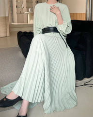 Luxury Flowy Plisse Skirt Set