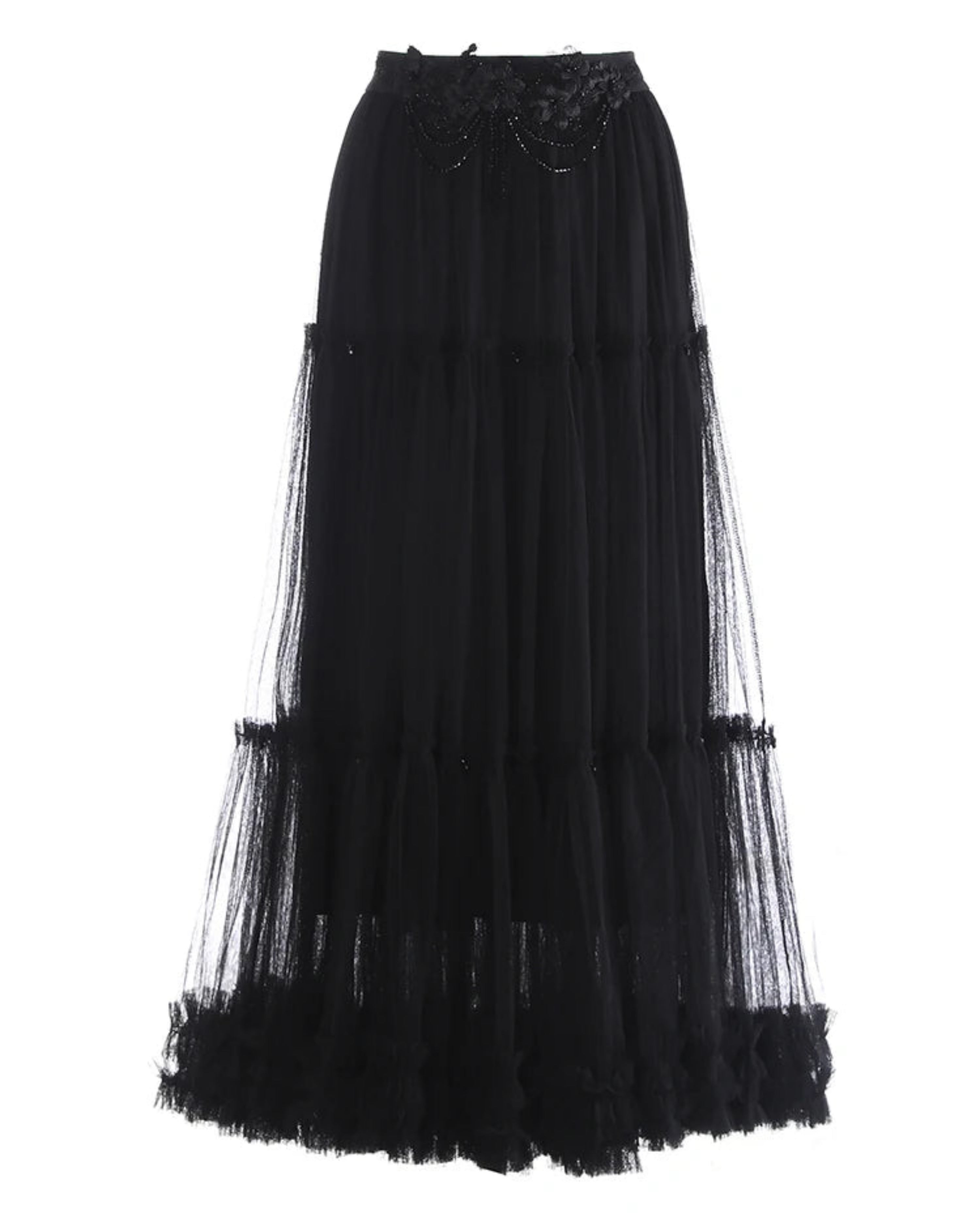 Beaded Tulle Statement Skirt – Couture Evening Wear