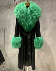 Couture Sheepskin & Mongolian Fur Coat