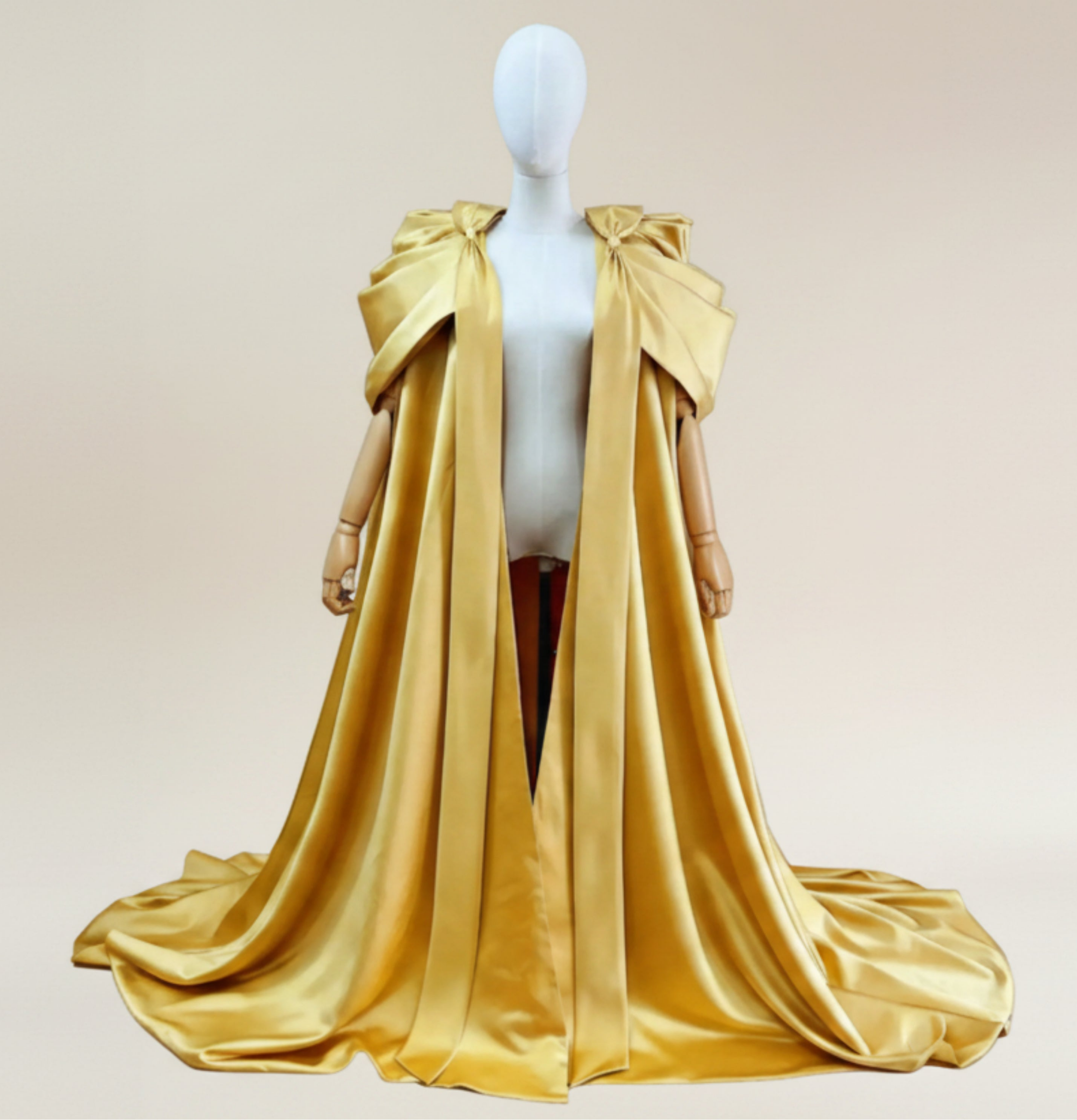 Couture Evening Opera Cape Coat Floor-Length Cloak