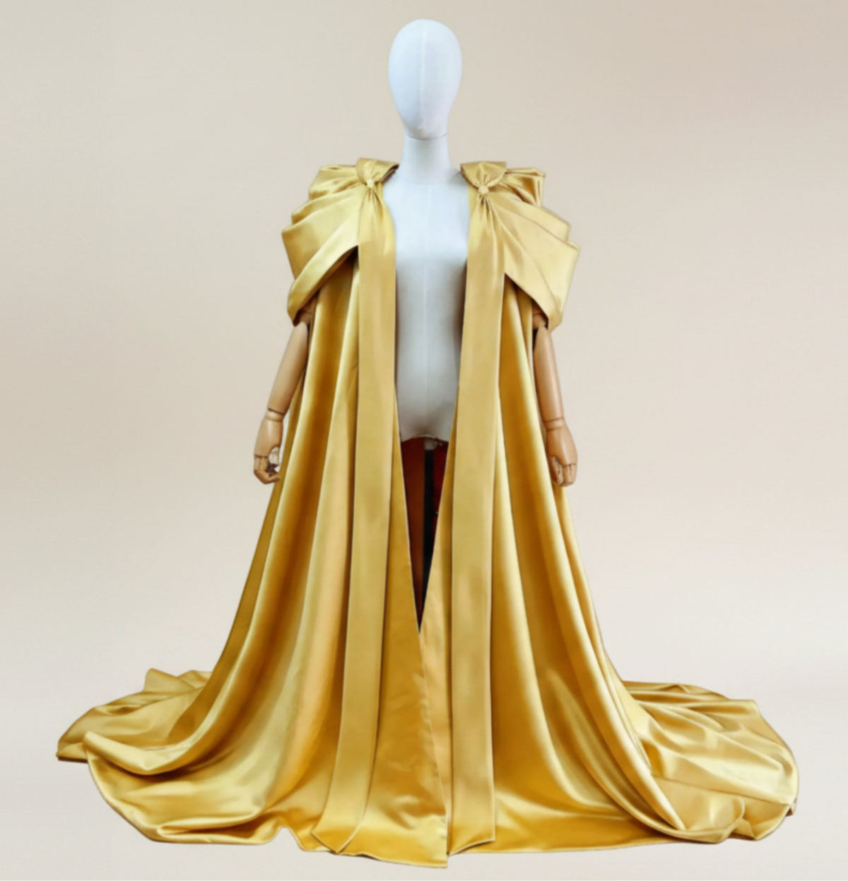 Couture Evening Opera Cape Coat Floor-Length Cloak