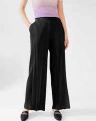 Couture Plisse Architectural Wide Leg Pants