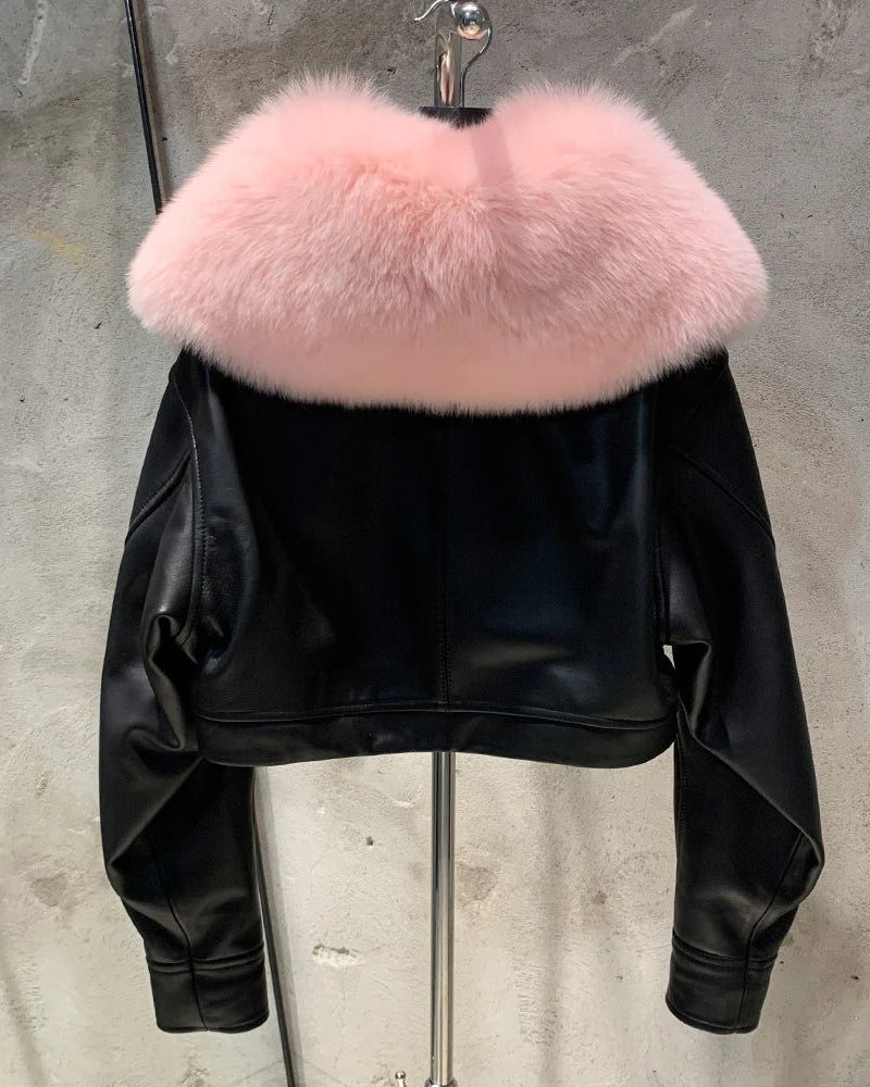 Couture Sheepskin & Fox Fur Ski Jacket