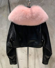 Couture Sheepskin & Fox Fur Ski Jacket