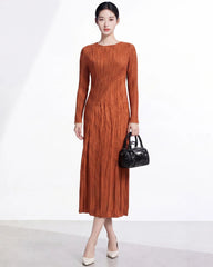 Crinkle Japanese Pleated Dress