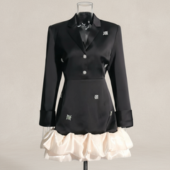 Luxury Crystal Blazer Dress