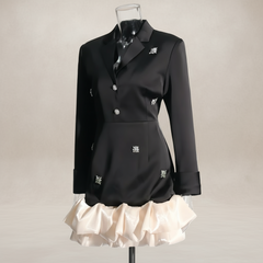 Luxury Crystal Blazer Dress