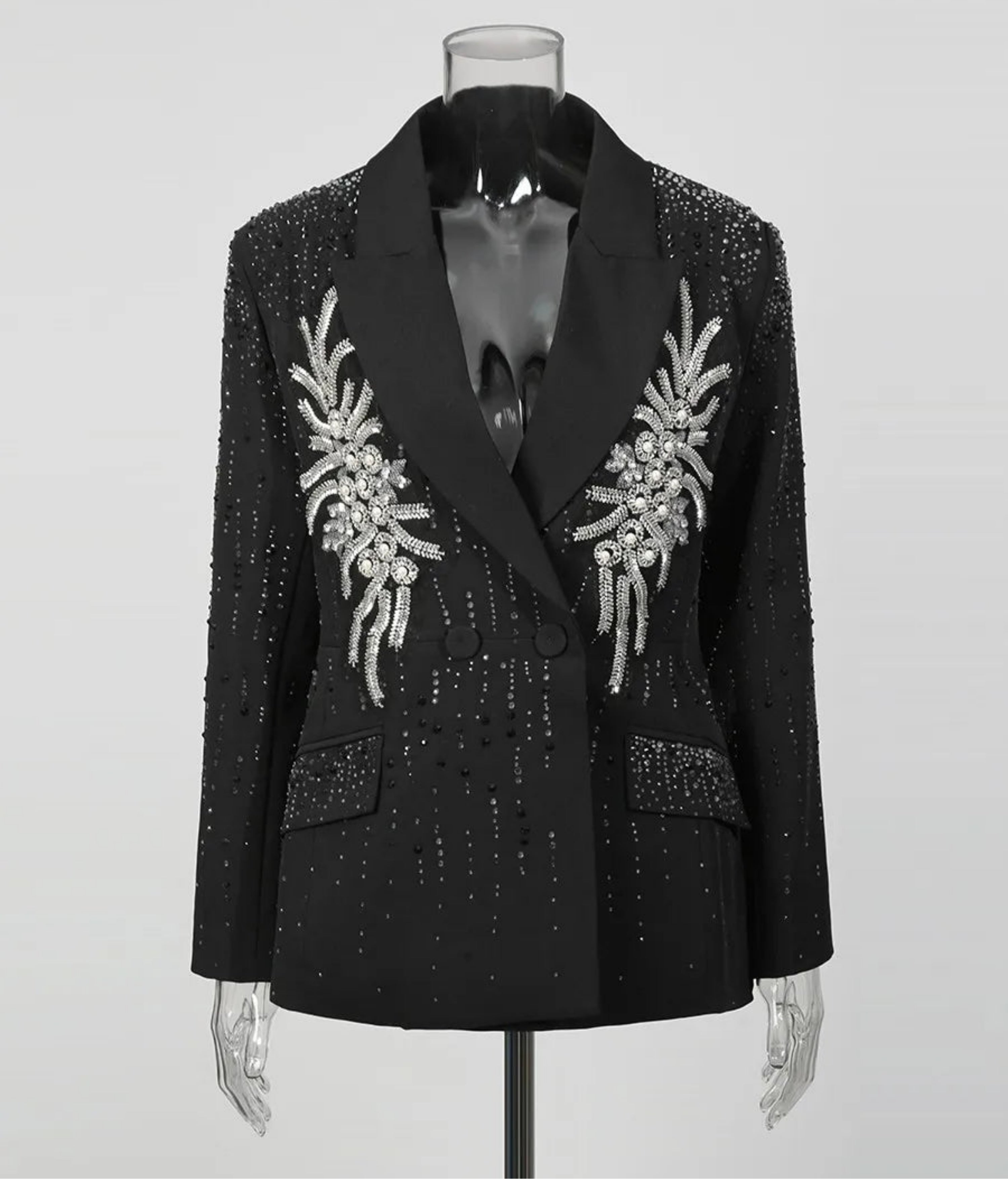 Crystal Embellished Blazer Formal Women