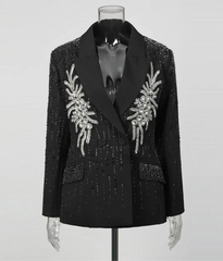 Crystal Embellished Blazer Formal Women