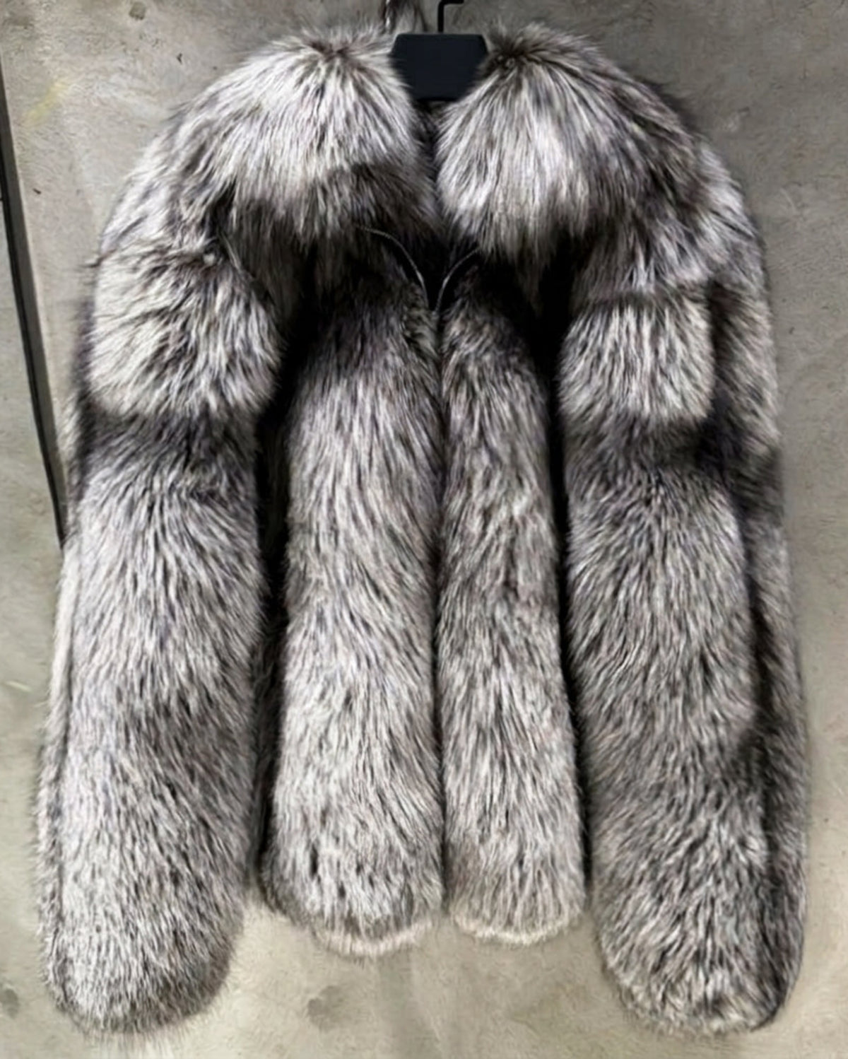 Custom Fox Fur Zip Front Jacket