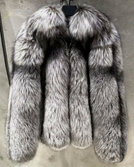 Custom Fox Fur Zip Front Jacket