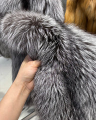 Custom Fox Fur Zip Front Jacket