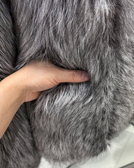 Custom Fox Fur Zip Front Jacket