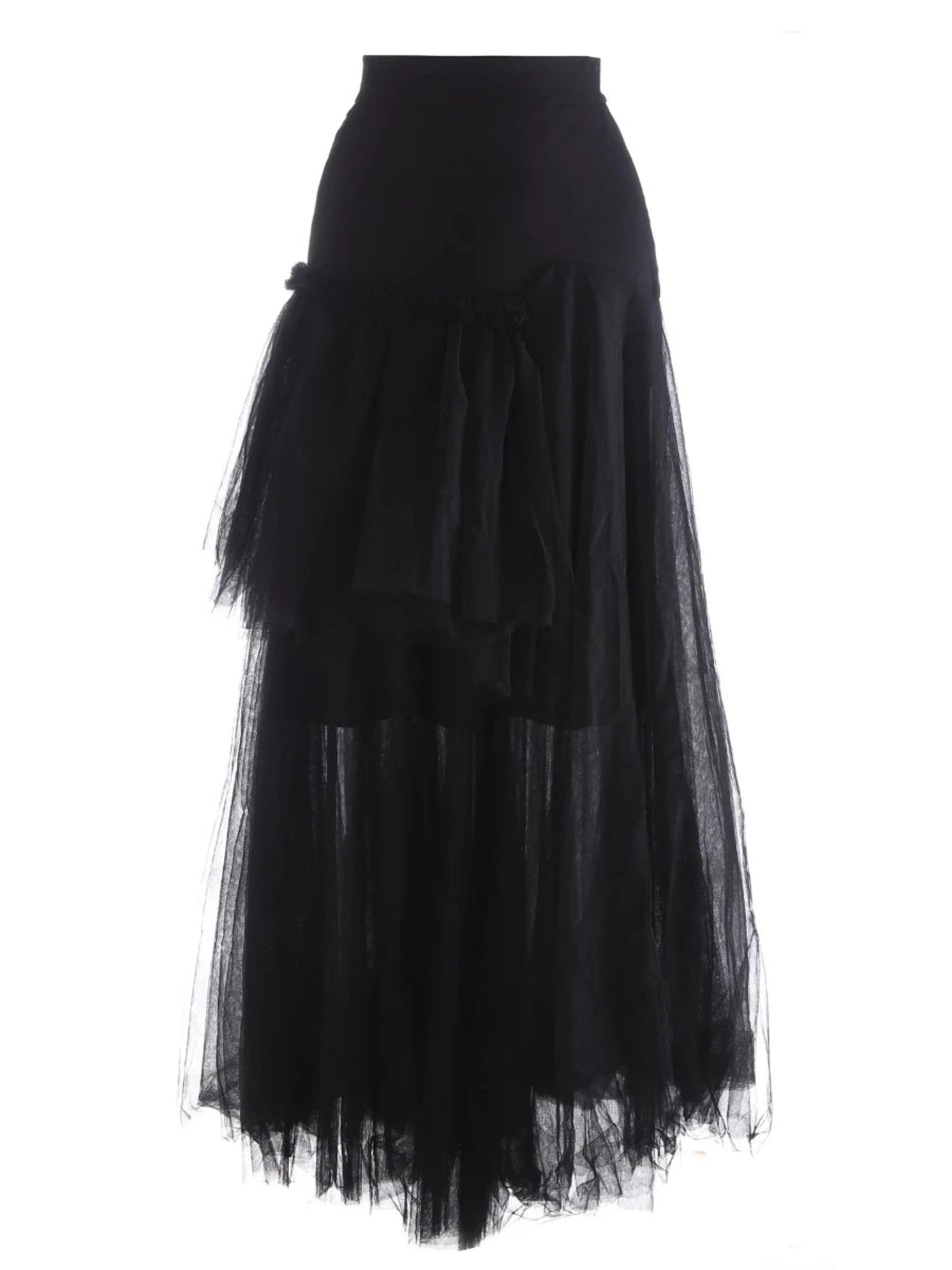 Designer Asymmetrical Tulle Skirt – Couture Layered High-Waist