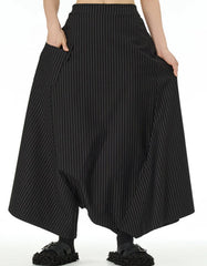 Designer Avant-Garde Japanese Trousers – Wide-Leg Drop-Crotch