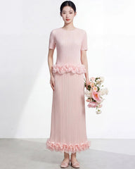 Designer Long Skirt and Top Sets - Japanese Pleated Plisse Pleats
