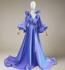 Designer Luxury Ruffle Taffeta Opera Coat - Formal Wear