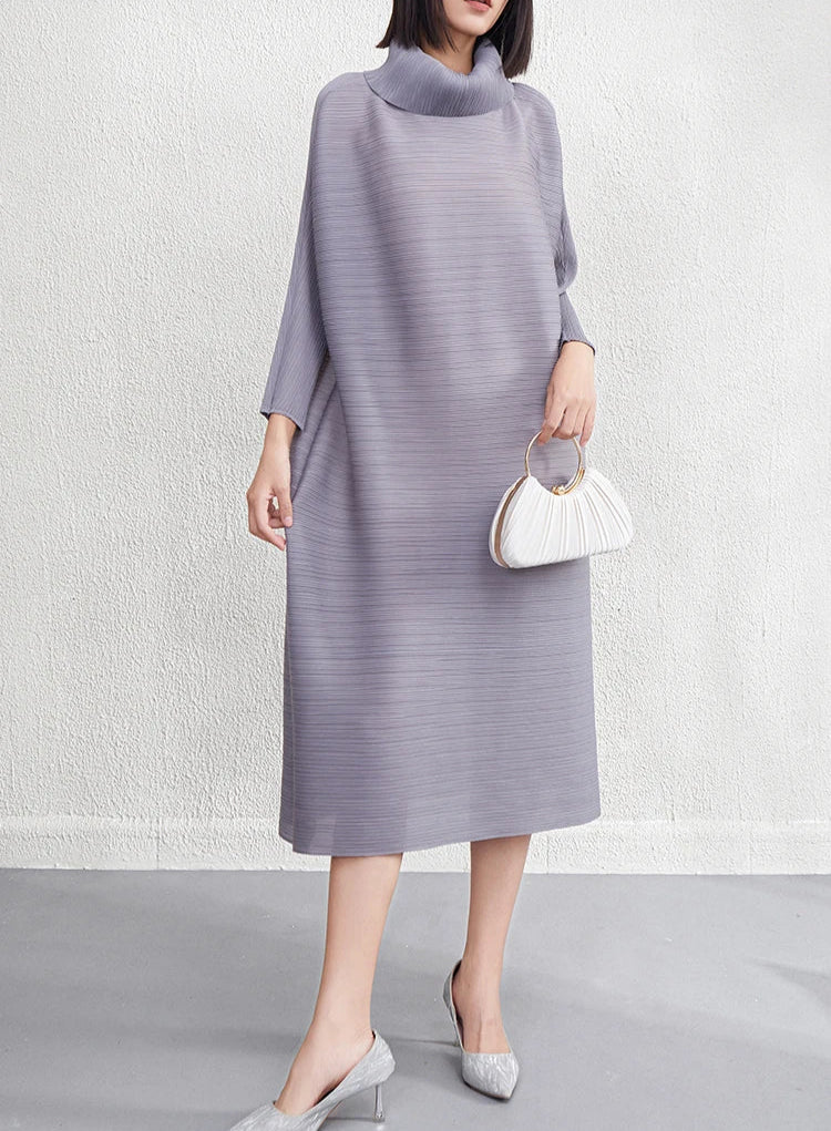 Designer Modest Pleated Dress for Everyday Wear